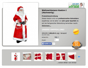 Kostüm Weihnachtsmann Nikolaus Maskottchen 198j Promotion Lauffigur Walking Act Plüsch Hochwertig günstig